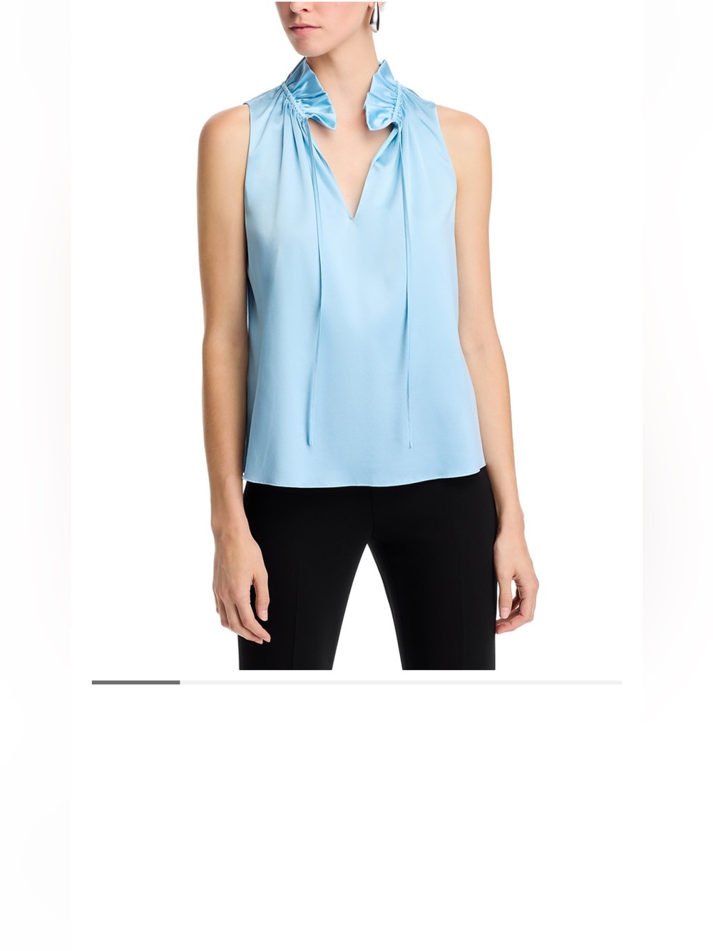 Ramy Brook Pale Blue Tie-Neck Sleeveless Camisole - Dream Blue